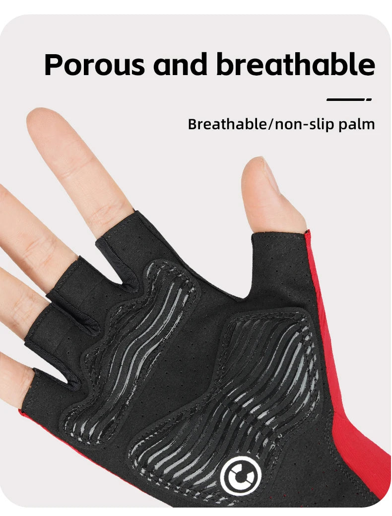 Cycling Half Finger Gloves with Extended Wrist Support