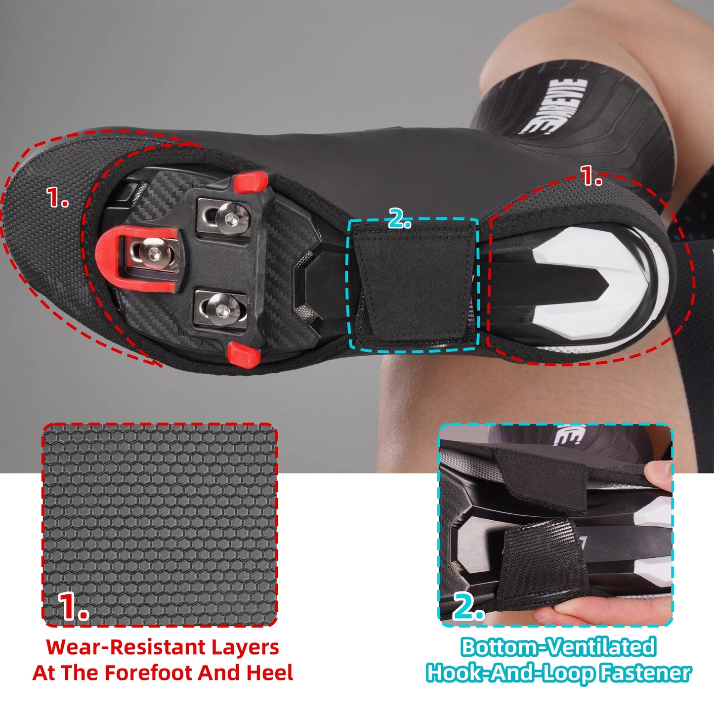 Aero Cycling Shoe Covers Windproof & Rainproof Anti-Slip