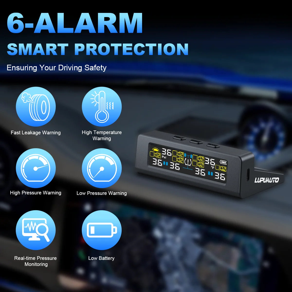T20 Solar & USB TPMS Tyre Pressure Monitor