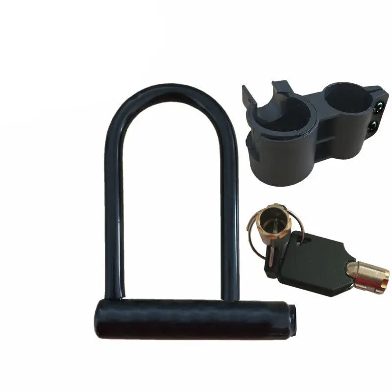 Heavy Duty U-Shaped Bike Lock with 2 Keys & Mounting Bracket