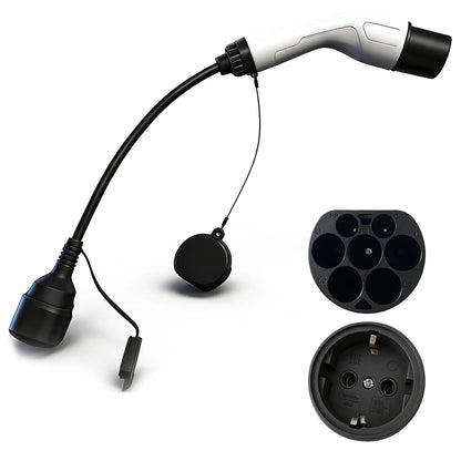SUSUTOO Type 2 to Schuko Socket Power Adapter 16A