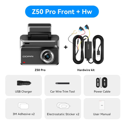 DDPAI Z50 Pro 4K Dash Cam with GPS, ADAS & 3-Inch IPS Screen