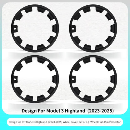 Tesla Model 3 Highland 2024-2026 19-Inch Wheel Rim Protector Covers, 4-Piece Set