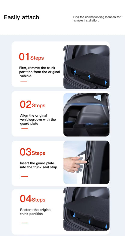 Tesla Model Y Juniper Kofferraum-Seitenverkleidung Anti-Kick-Schutz-Set