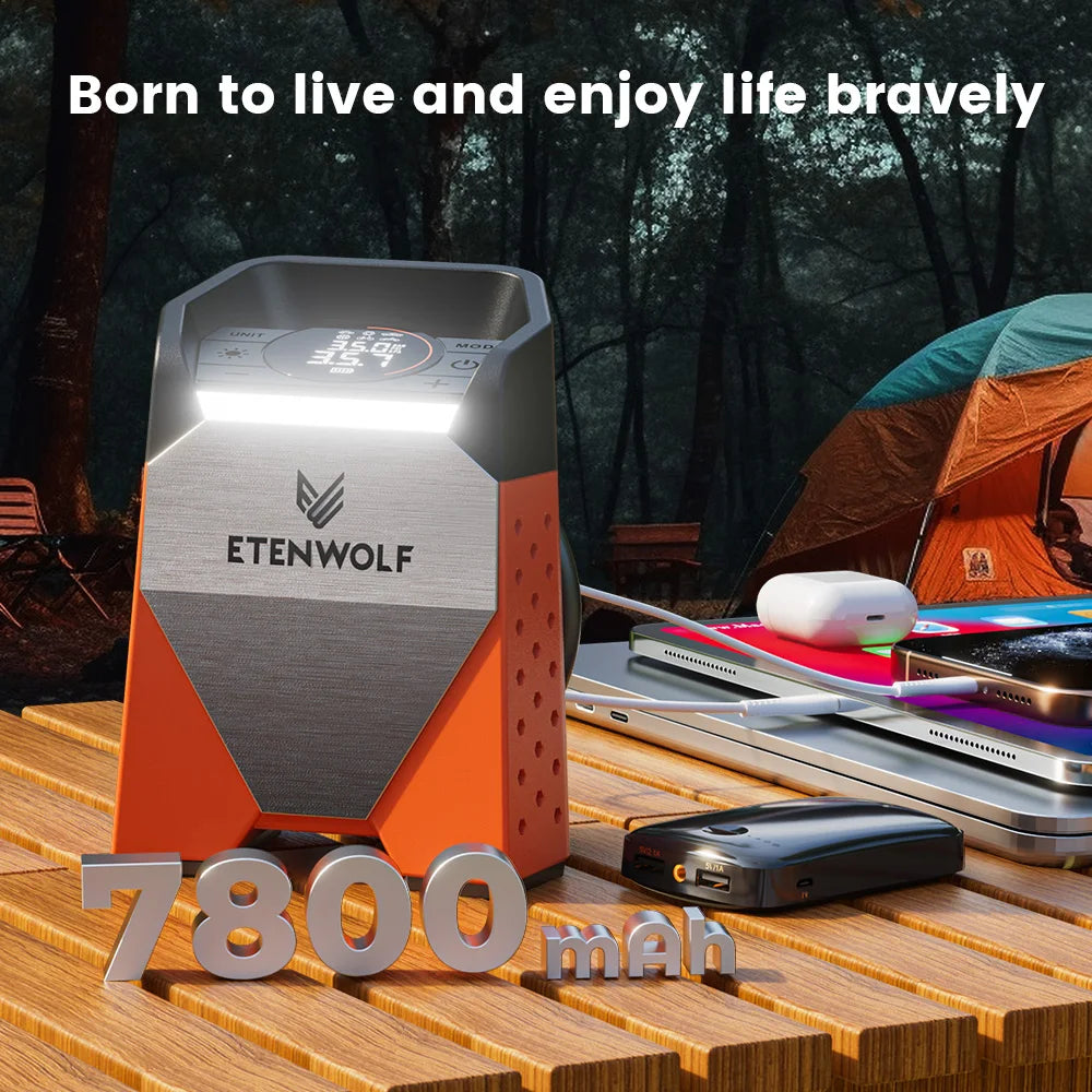 Compresseur d'air portable ETENWOLF ZEPHYR S3C 160 PSI avec batterie 7800mAh