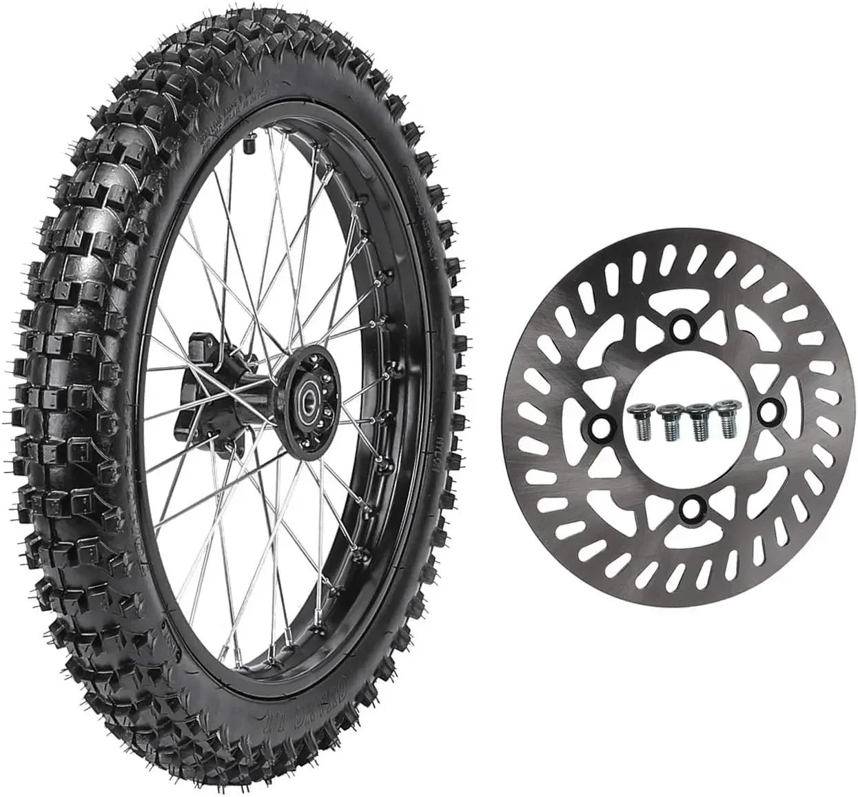 TDPRO Dirt Pit Bike 70/100-17 (2.75x17) 1.6x17 Vorderradreifen mit Schlauch und 15mm Lager für Apollo 125 SSR SDG