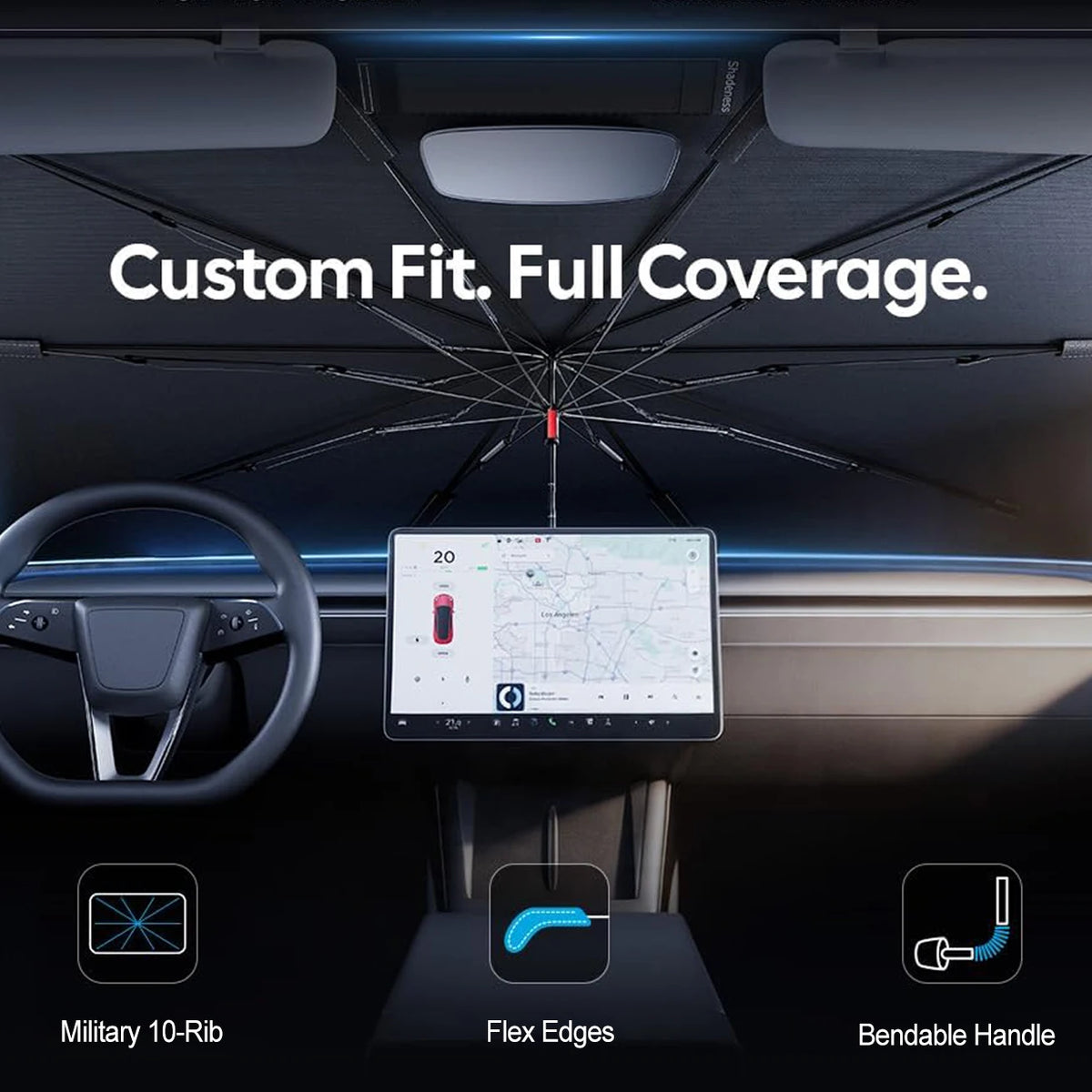 Tesla Model 3 Highland / Model Y Juniper Full Sunshade Set