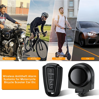 Wireless Bike Alarm – 115dB Waterproof Security Alarm with Remote Control