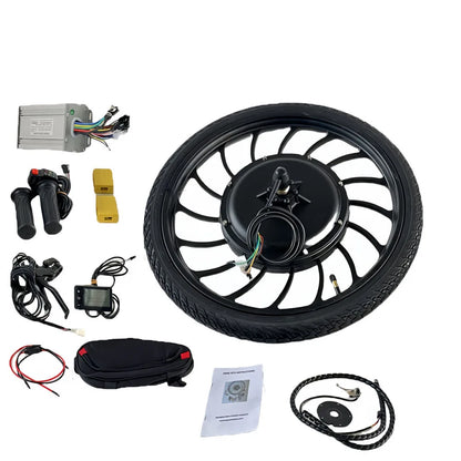 20" Elektrorad-Hinterradnabenmotor-Kit, 48V 1500W Elektrorad-Komplettlaufrad-Umrüstsatz, Elektrofahrrad-Nabenmotor-Kit mi