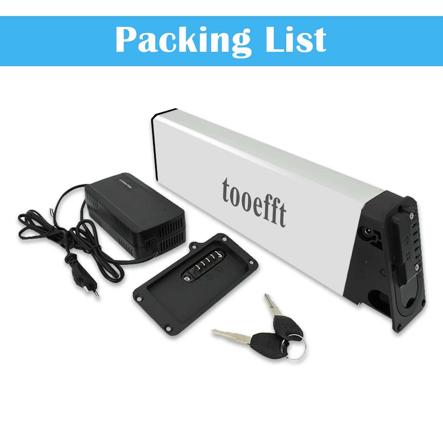 Tooefft 48V/52V E-Bike Akku - 13Ah/16Ah/17Ah/17.5Ah