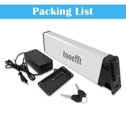 Tooefft 48V/52V E-Bike Akku - 13Ah/16Ah/17Ah/17.5Ah