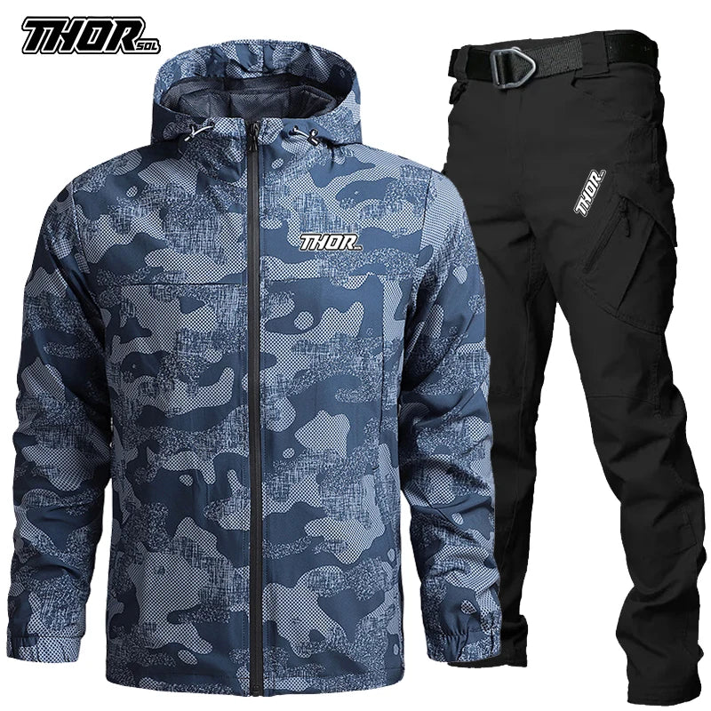 THORSOL Men's MTB Cycling Jacket & Trousers Set for Mountain Biking