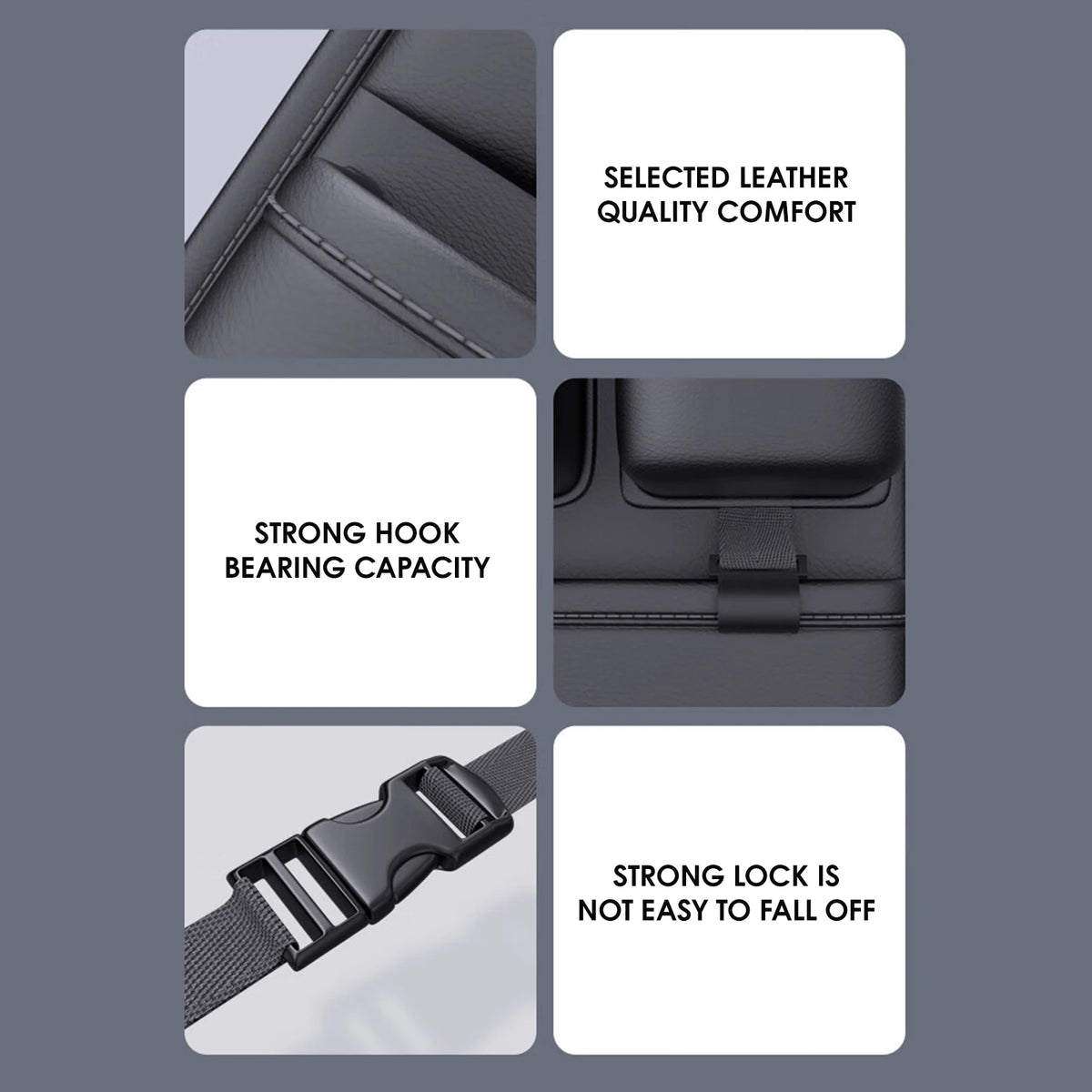 Universal PU Leather Car Seat Back Organizer