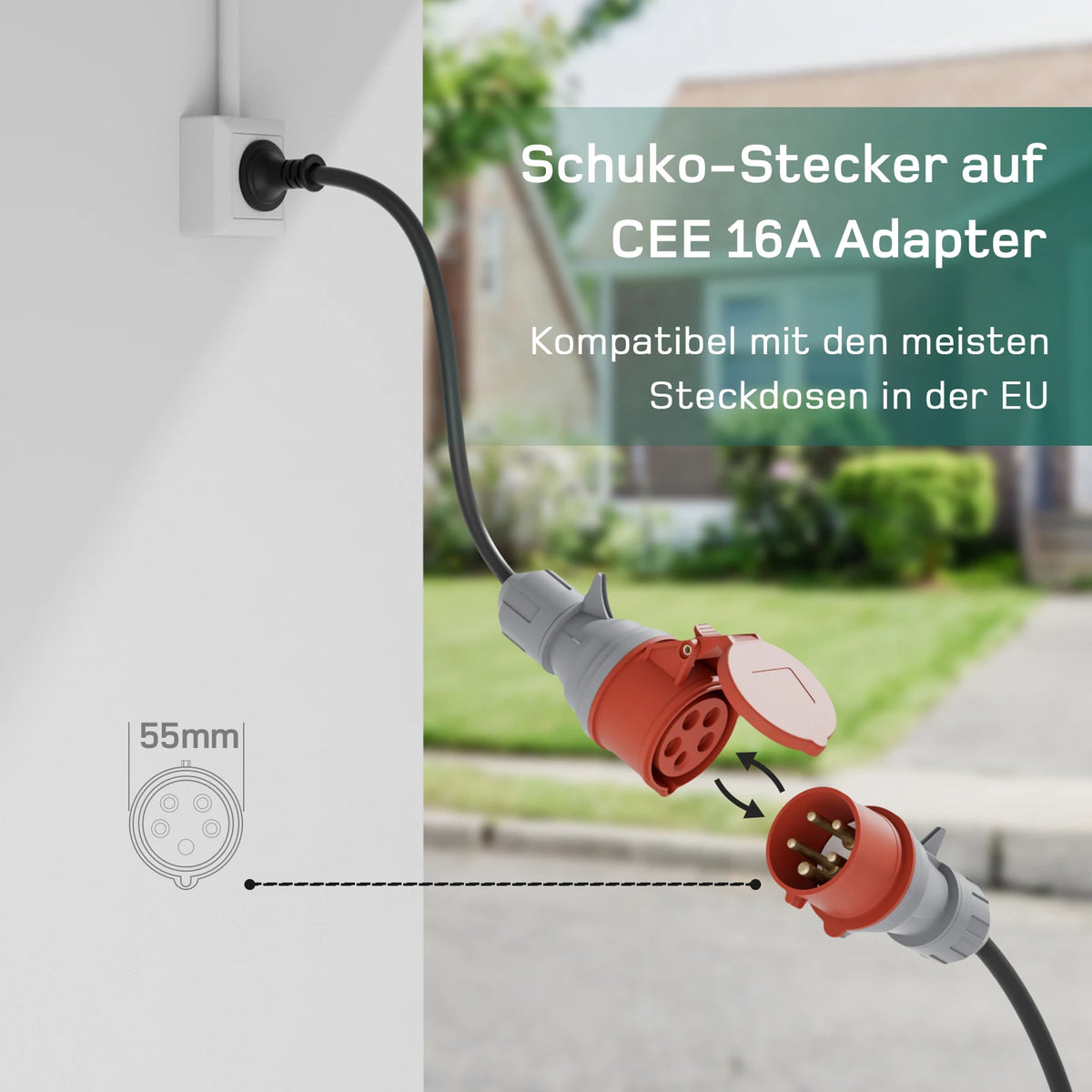 11kW 3-Phase Type 2 Portable EV Charger with Smart App