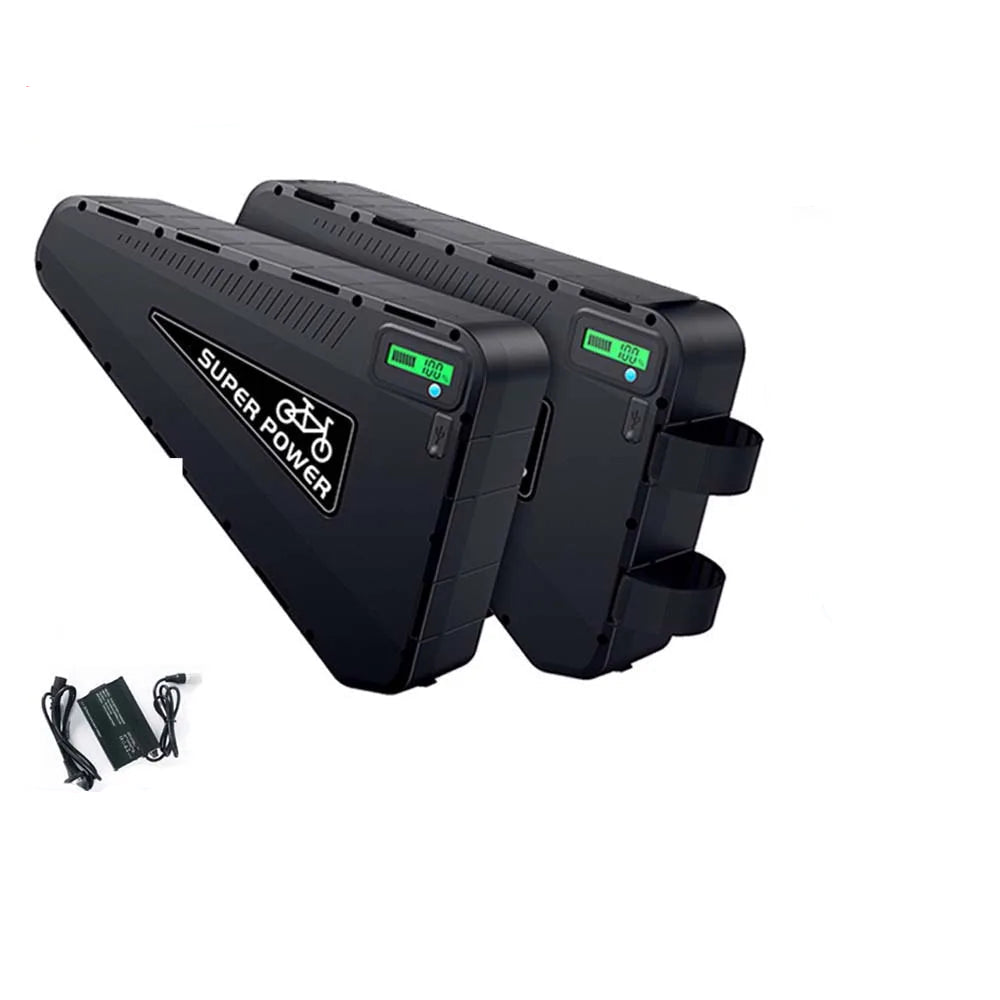 Waterproof Triangle E-Bike Battery – 36V, 48V & 52V Lithium Battery Pack
