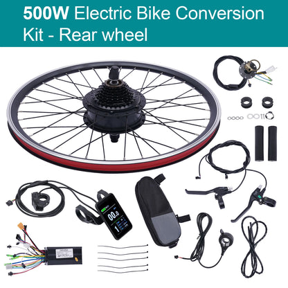 24 Zoll E-Bike Umbausatz 36V 500W Elektrofahrrad Hochwertiges Hinterrad Motor-Naben-Set E-Bike Rad-Kit