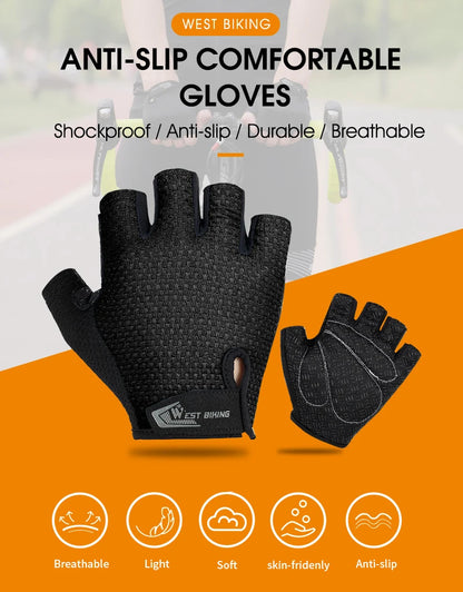 WEST BIKING Kurze Fahrradhandschuhe