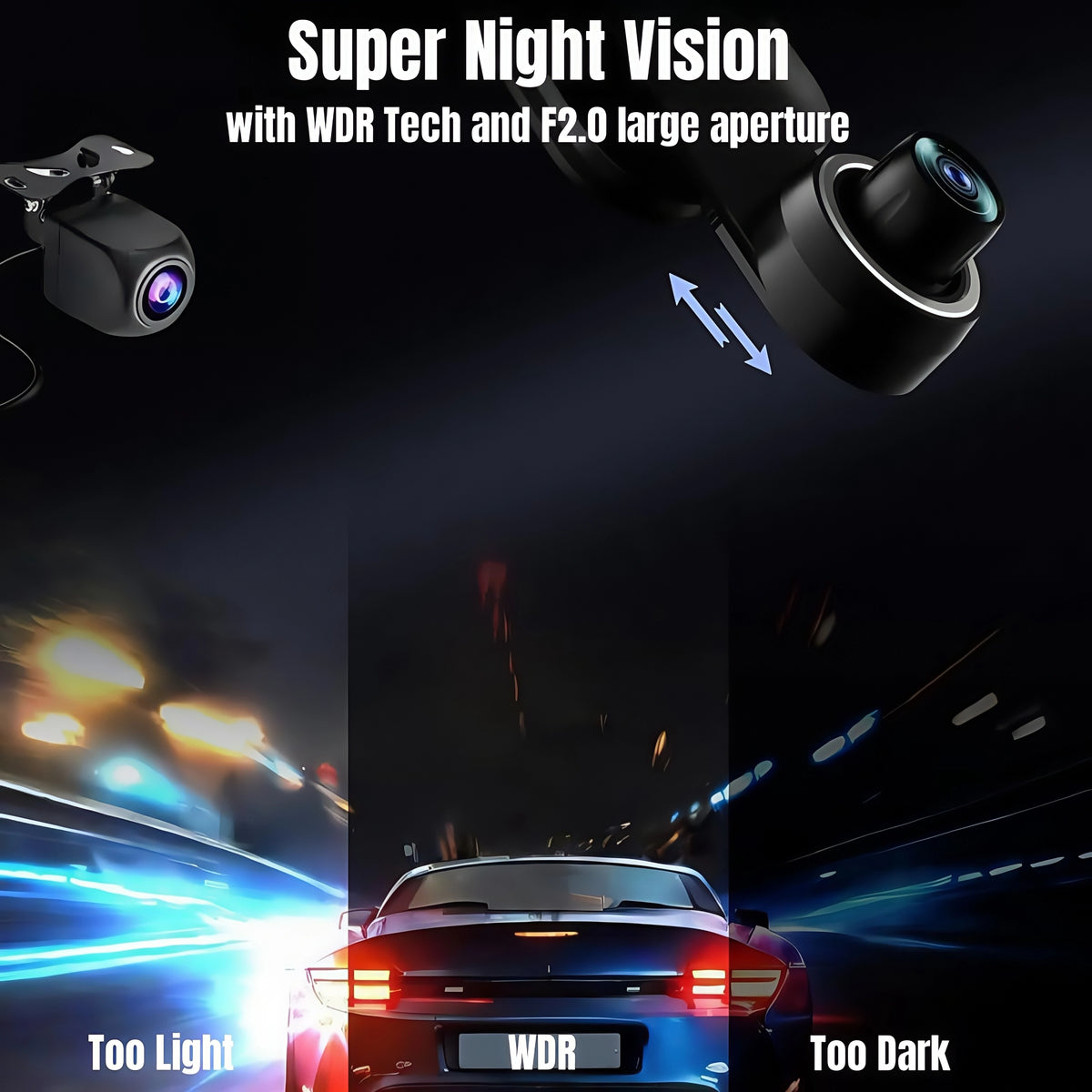 Rétroviseur dashcam à écran tactile IPS de 10 pouces avec enregistrement 4K avant et arrière