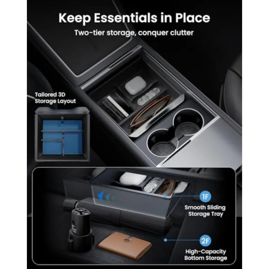 Tesla Model Y Juniper 2025-2026 &amp; Model 3 Highland 2024-2026 Centre Console Organiser