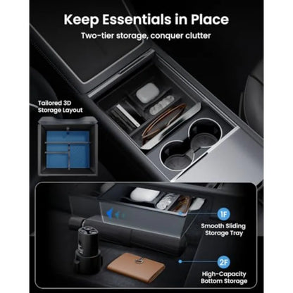 Tesla Model Y Juniper 2025-2026 &amp; Model 3 Highland 2024-2026 Centre Console Organiser