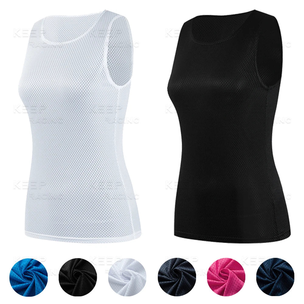 Women's Quick Dry Sleeveless Cycling Base Layer Vest