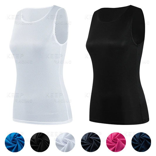 Women's Quick Dry Sleeveless Cycling Base Layer Vest