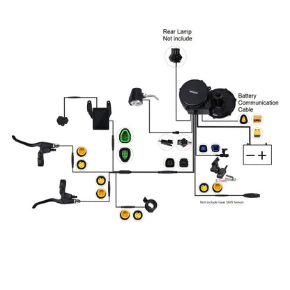 BAFANG BBS02B 48V 750W CAN-Bus Mittelmotor-Umbausatz für E-Bikes