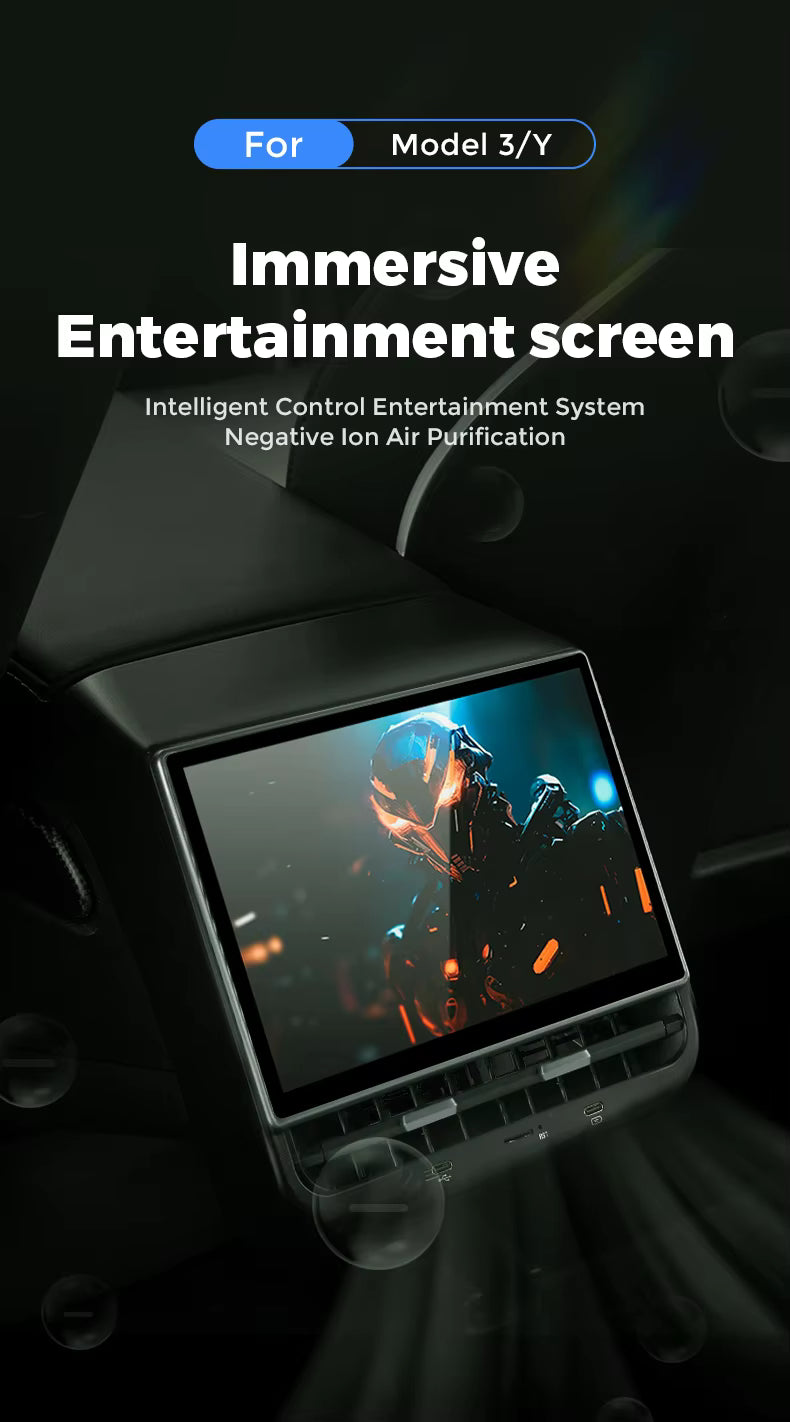 8.66-Inch Android Rear Display for Tesla Model 3 / Model Y 2019–2023