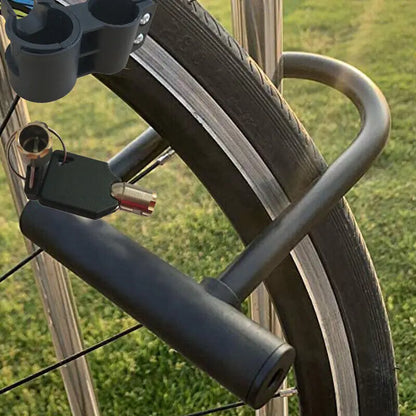 Heavy Duty U-Shaped Bike Lock with 2 Keys & Mounting Bracket