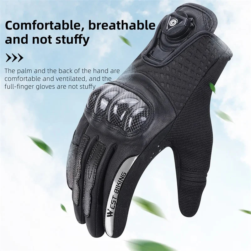 WEST BIKING Leder-Fahrradhandschuhe