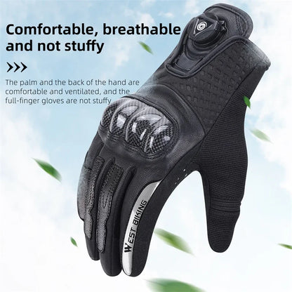 WEST BIKING Leder-Fahrradhandschuhe