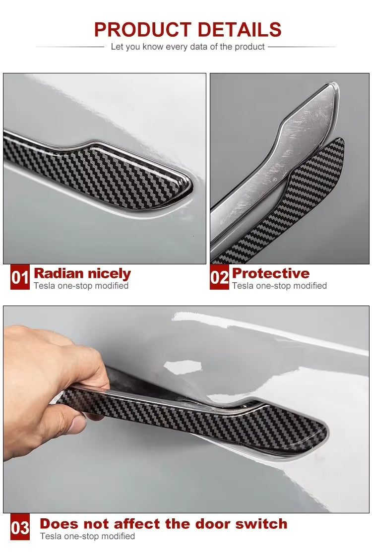 Tesla Model 3 Highland / Model Y Türgriff-Abdeckungen, 4-teiliges Set