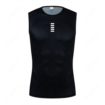 Men's Cycling Base Layer – Reflective Quick-Dry Sleeveless Jersey