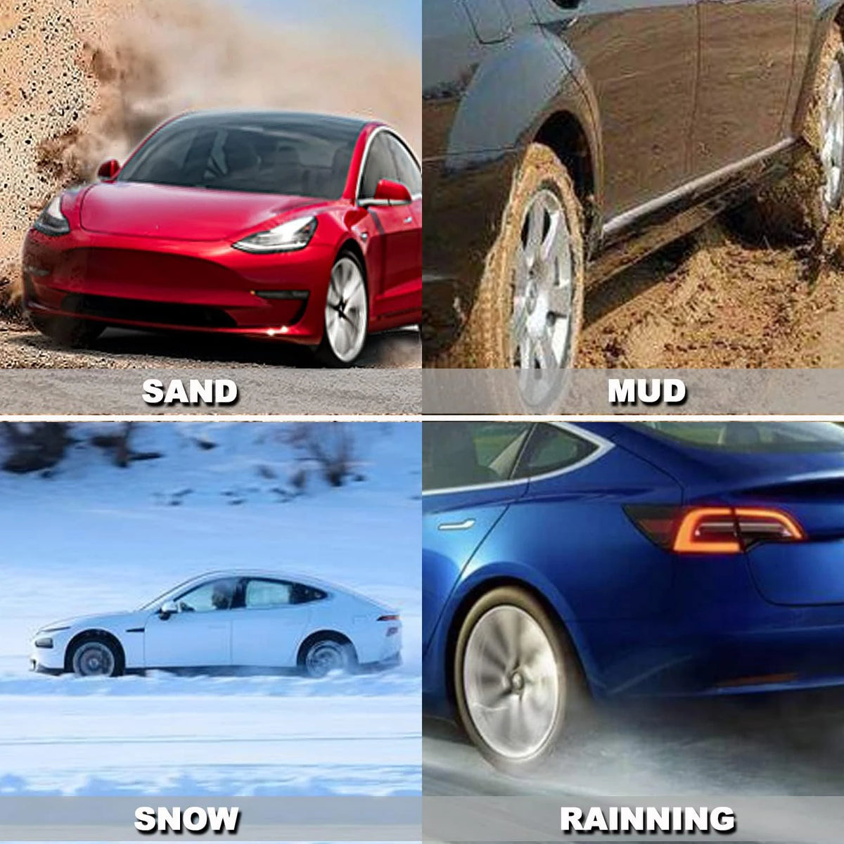 Tesla Model Y Juniper 2025-2026 ABS-Schmutzfänger 4-teiliges Set