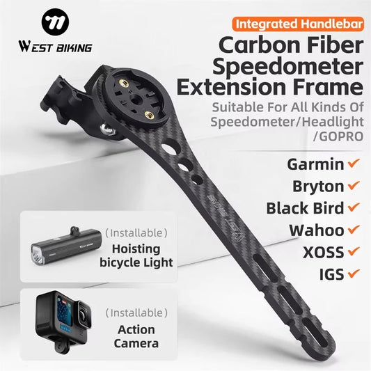WEST BIKING Carbon Fibre Speedometer Extension Frame