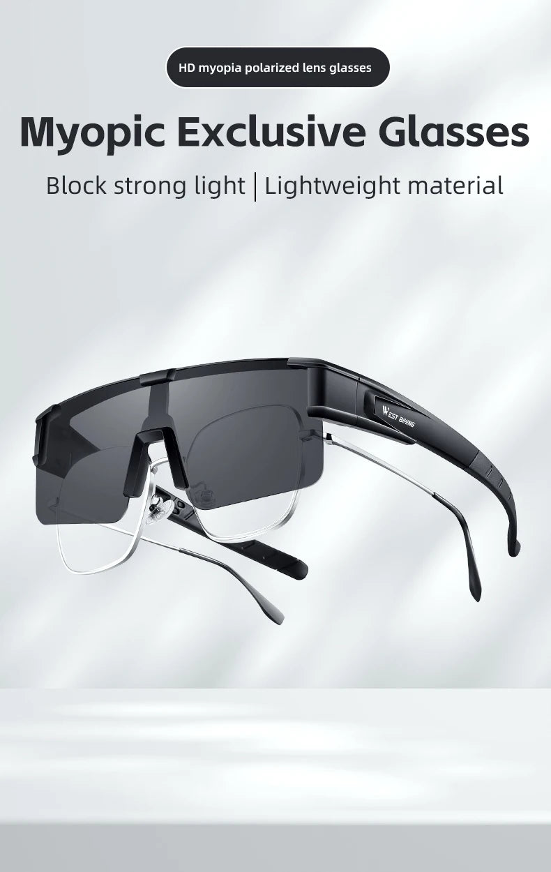 WEST BIKING Polarisierte große Rahmen UV-Schutzbrille