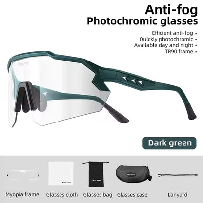 WEST BIKING UV400 Anti-fog Photochromic Glasses