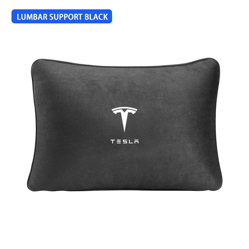 Tesla Suede Headrest & Lumbar Support Pillow