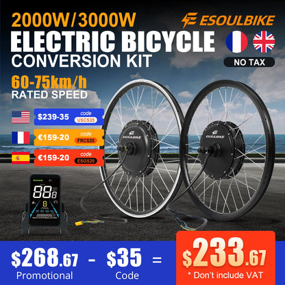 E-Bike Umbausatz 52V-72V / 2000W-3000W