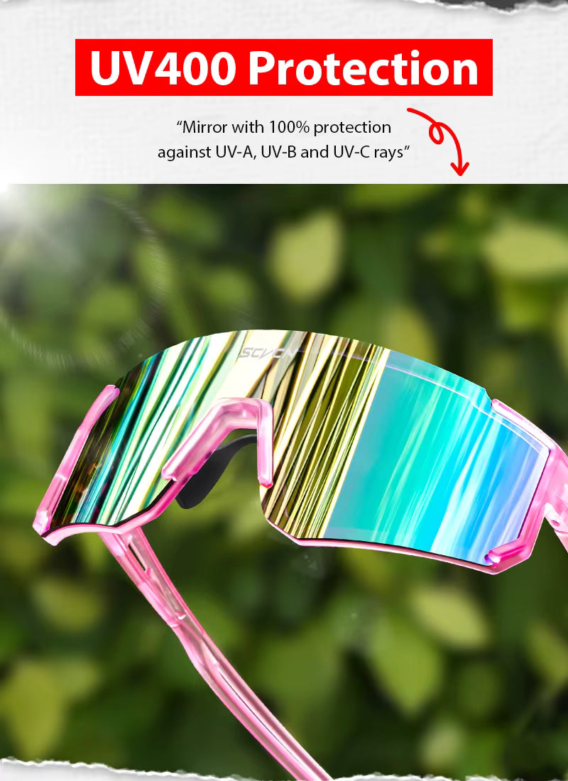 SCVCN UV400 Radsport-Sonnenbrille