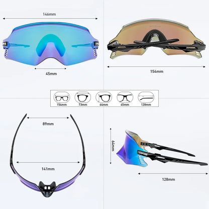 KAPVOE K2 Photochromic Cycling Sunglasses UV400 Sports Glasses