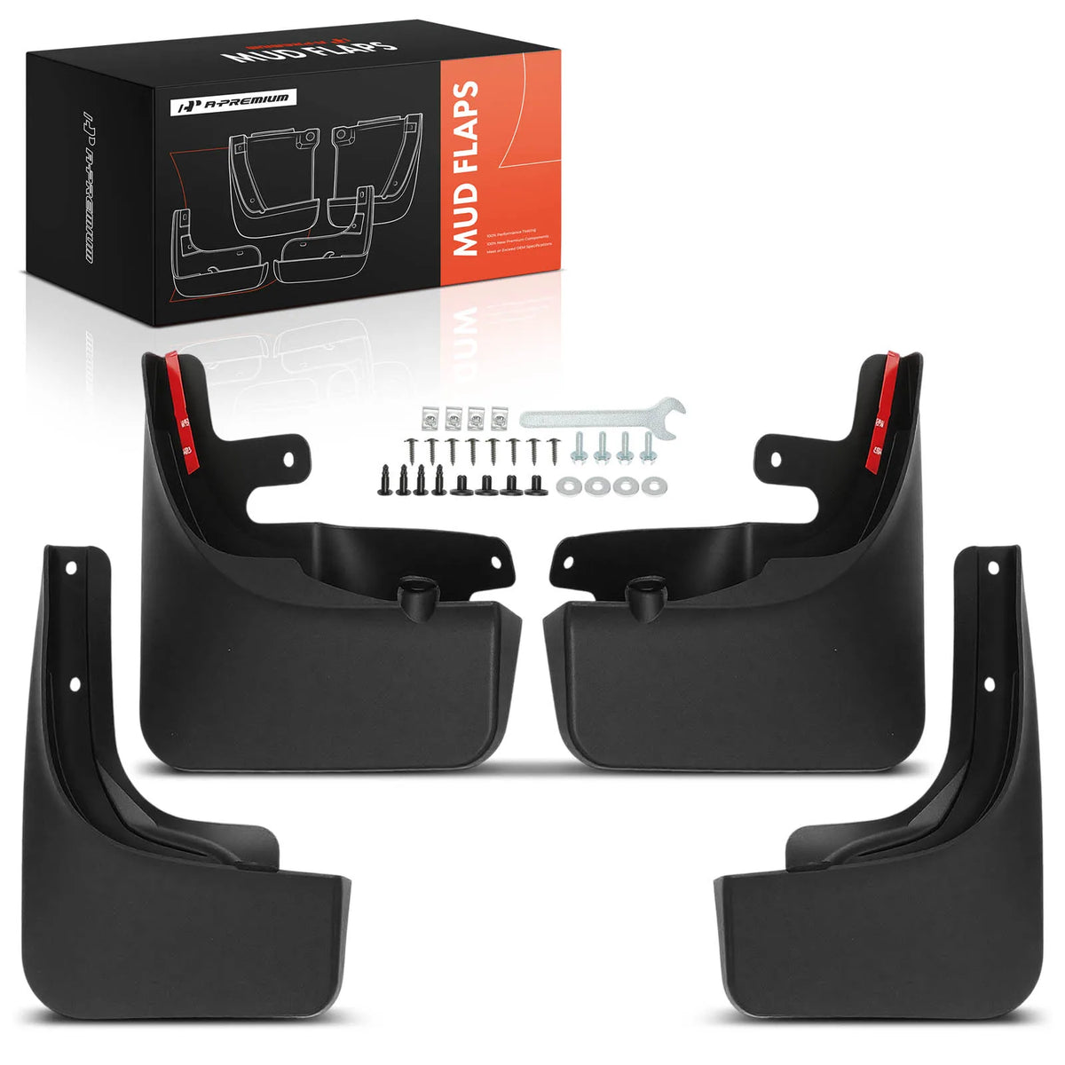 A-Premium Rivian R1T 2022-2024 Front & Rear Mud Flaps, 4-Piece Set