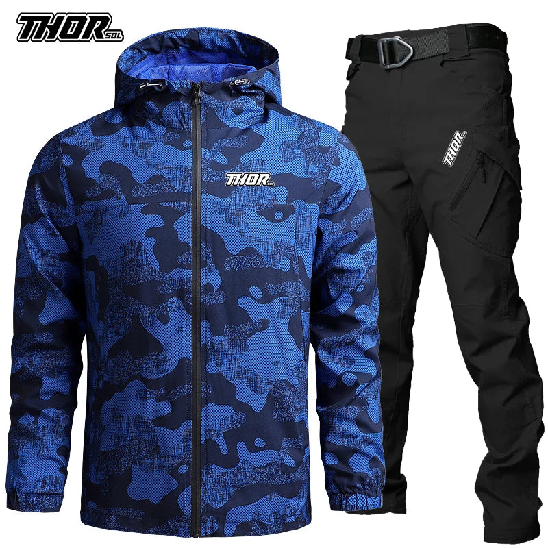 THORSOL Men's MTB Cycling Jacket & Trousers Set for Mountain Biking