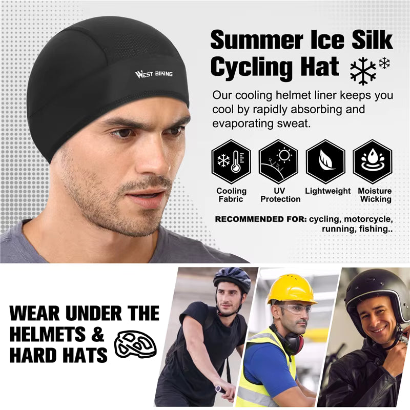 WEST BIKING Sommer-Fahrrad-Totenkopfmütze