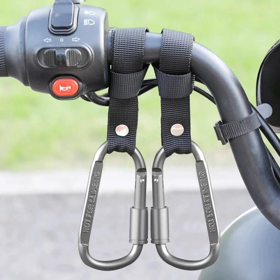 2-Pack Universal Electric Bike & Scooter Front Storage Hooks for Bags & Helmets