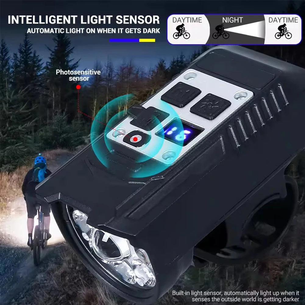 9LED Rechargeable Bike Light with Intelligent Sensor