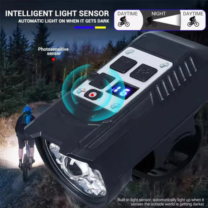 9LED Rechargeable Bike Light with Intelligent Sensor