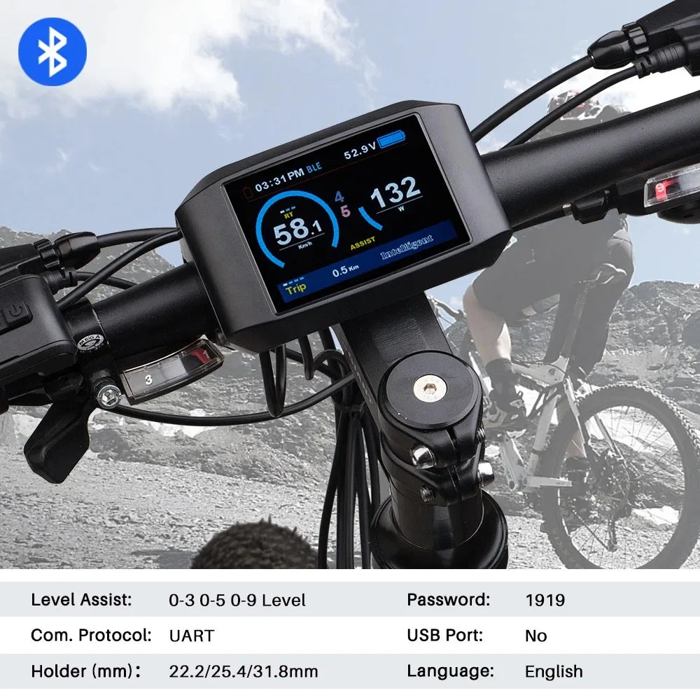 750C Colour LCD E-Bike Display with Bluetooth for BAFANG Motors