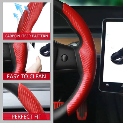 Tesla Model 3 / Model Y Red Steering Wheel Cover Segments