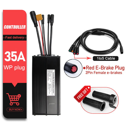 KT Waterproof E-Bike Controller 36V/48V – 14A to 35A Brushless Motor Controller
